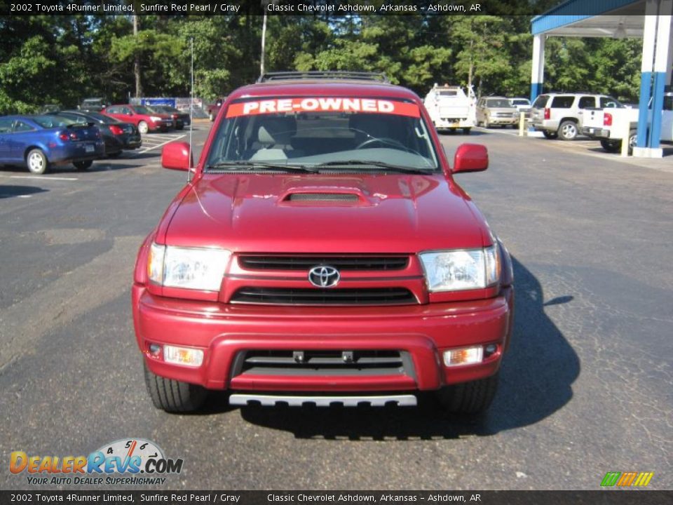 2002 Toyota 4Runner Limited Sunfire Red Pearl / Gray Photo #8