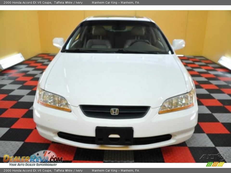 2000 Honda Accord EX V6 Coupe Taffeta White / Ivory Photo #2