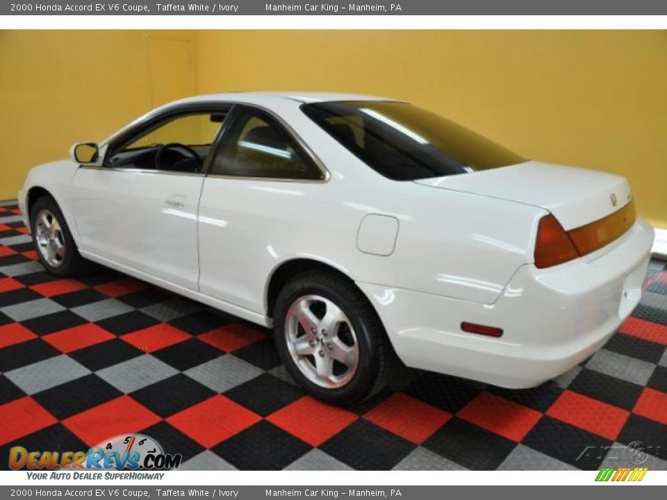 2000 Honda Accord EX V6 Coupe Taffeta White / Ivory Photo #4