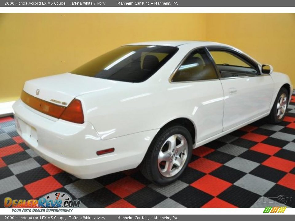 2000 Honda Accord EX V6 Coupe Taffeta White / Ivory Photo #6