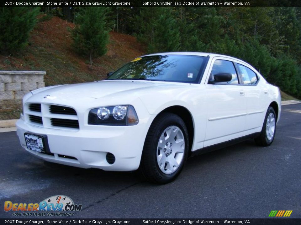 2007 Dodge Charger Stone White / Dark Slate Gray/Light Graystone Photo #1