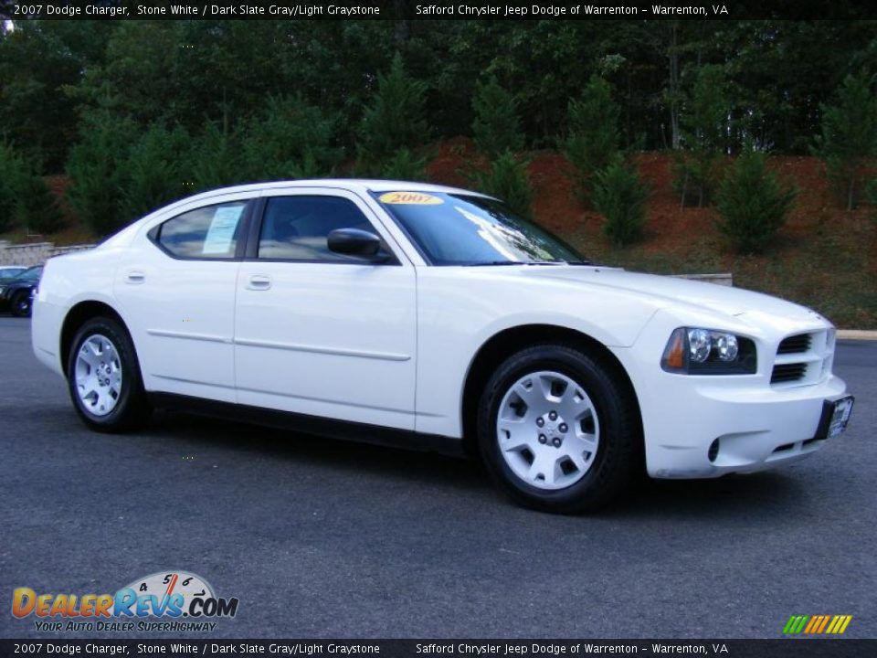 2007 Dodge Charger Stone White / Dark Slate Gray/Light Graystone Photo #3