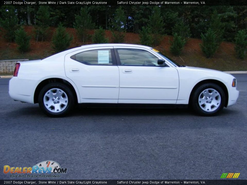 2007 Dodge Charger Stone White / Dark Slate Gray/Light Graystone Photo #4