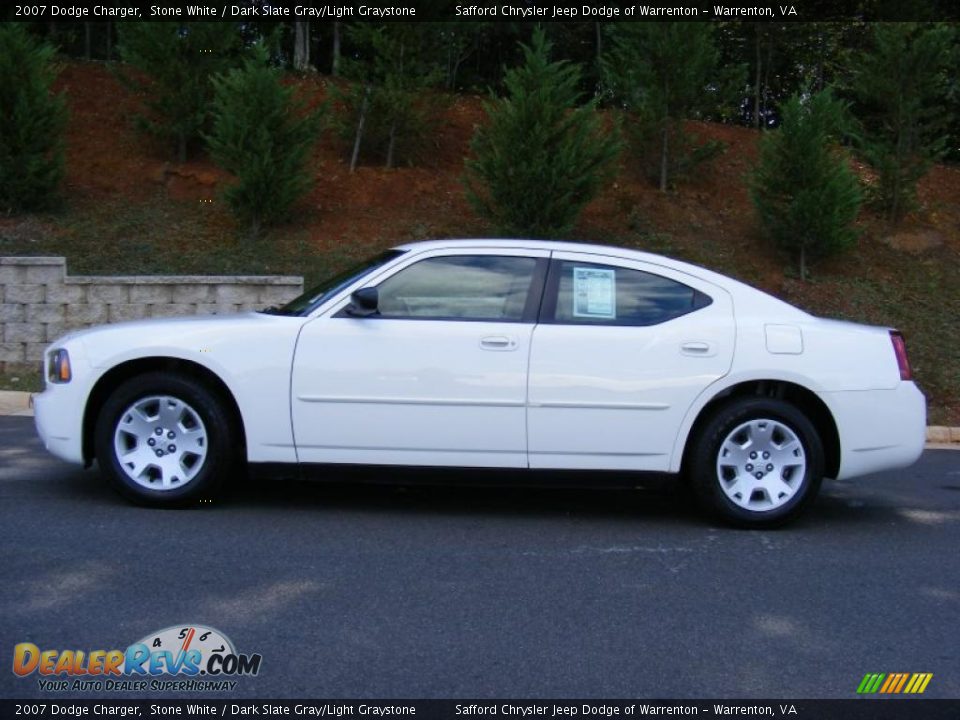 2007 Dodge Charger Stone White / Dark Slate Gray/Light Graystone Photo #8