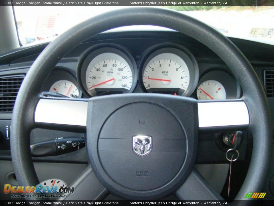 2007 Dodge Charger Stone White / Dark Slate Gray/Light Graystone Photo #12