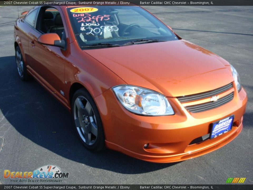 2007 Chevrolet Cobalt SS Supercharged Coupe Sunburst Orange Metallic / Ebony Photo #7