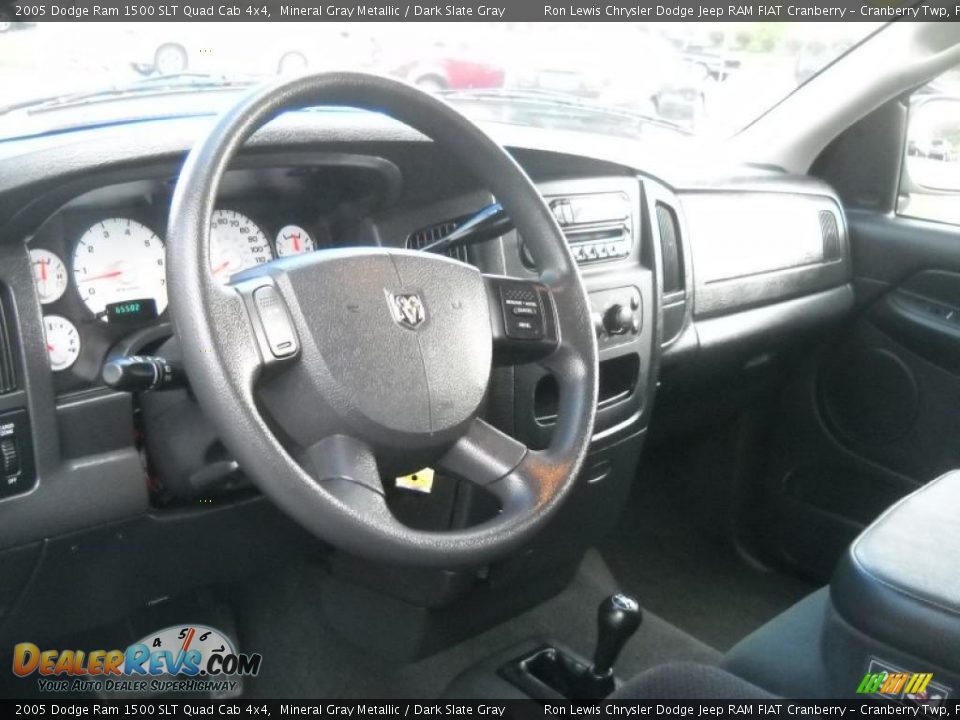 2005 Dodge Ram 1500 SLT Quad Cab 4x4 Mineral Gray Metallic / Dark Slate Gray Photo #7