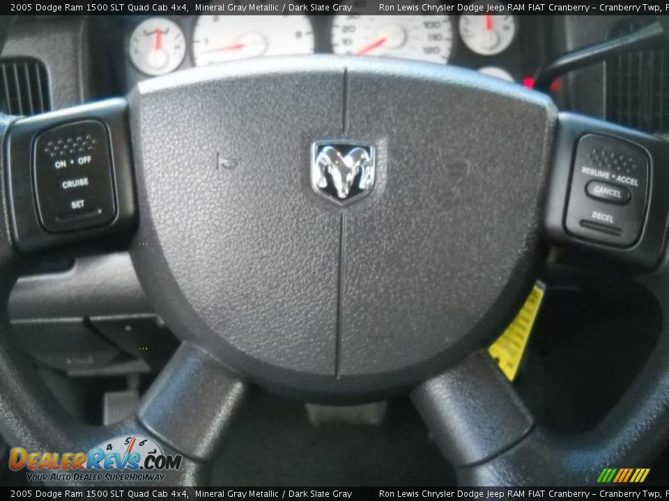 2005 Dodge Ram 1500 SLT Quad Cab 4x4 Mineral Gray Metallic / Dark Slate Gray Photo #24