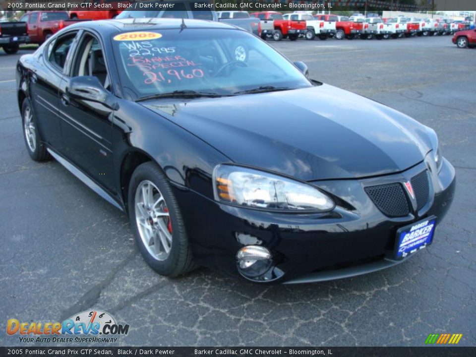 2005 Pontiac Grand Prix GTP Sedan Black / Dark Pewter Photo #7