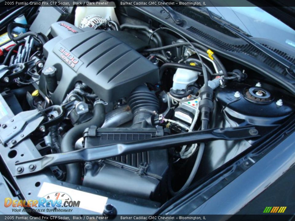 2005 Pontiac Grand Prix GTP Sedan Black / Dark Pewter Photo #28