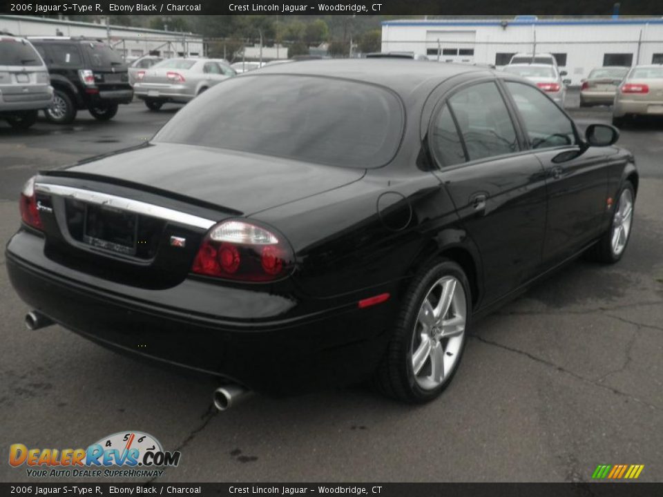 2006 Jaguar S-Type R Ebony Black / Charcoal Photo #6