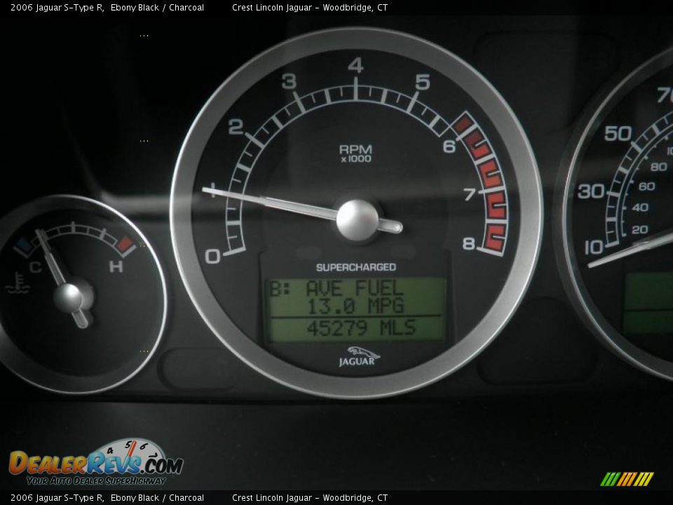 2006 Jaguar S-Type R Ebony Black / Charcoal Photo #11
