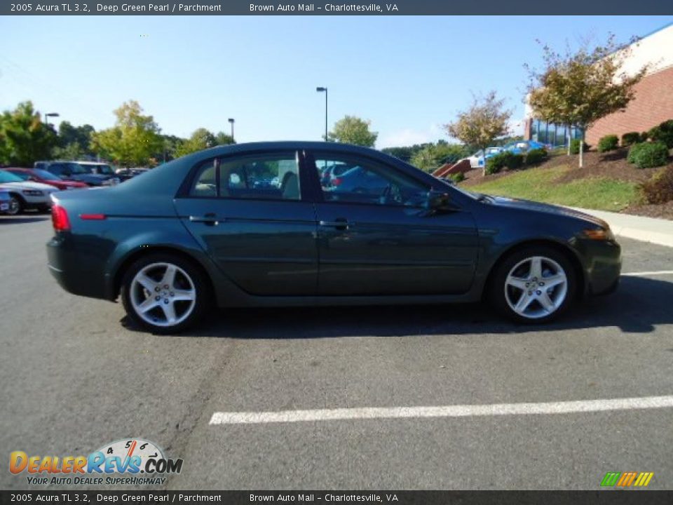 2005 Acura TL 3.2 Deep Green Pearl / Parchment Photo #5