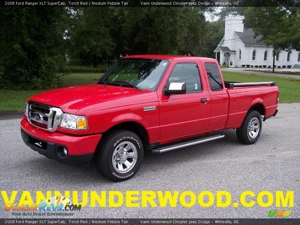 2008 Ford Ranger XLT SuperCab Torch Red / Medium Pebble Tan Photo #1