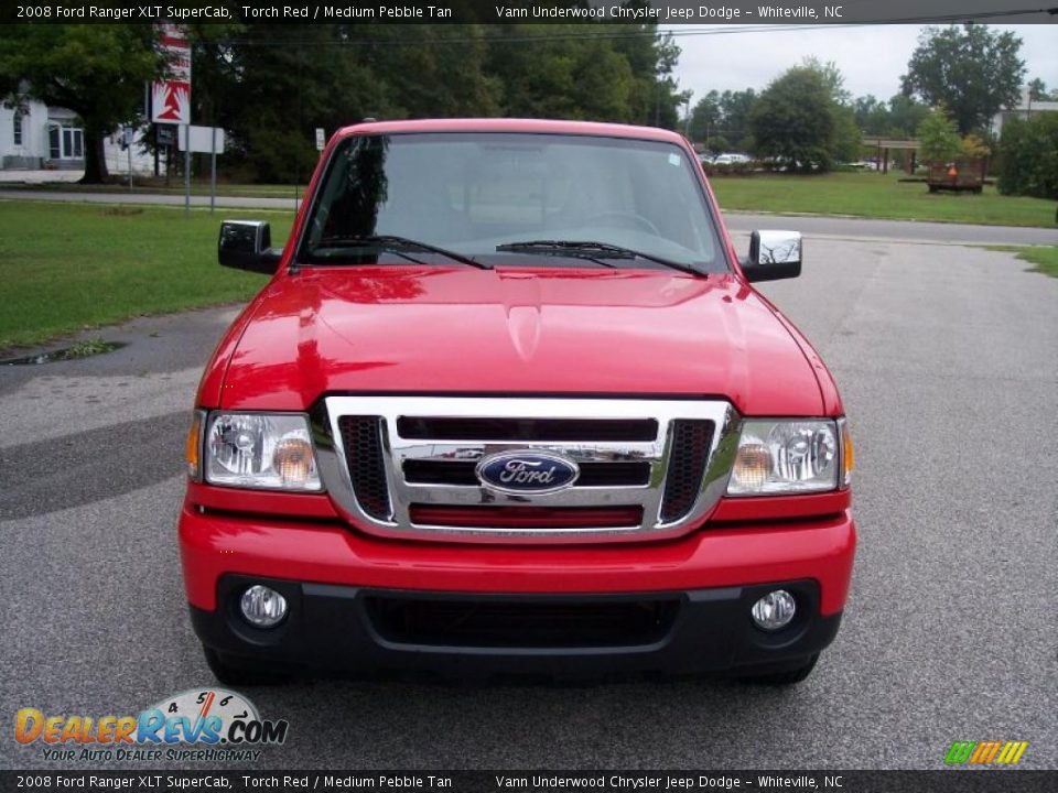 2008 Ford Ranger XLT SuperCab Torch Red / Medium Pebble Tan Photo #2