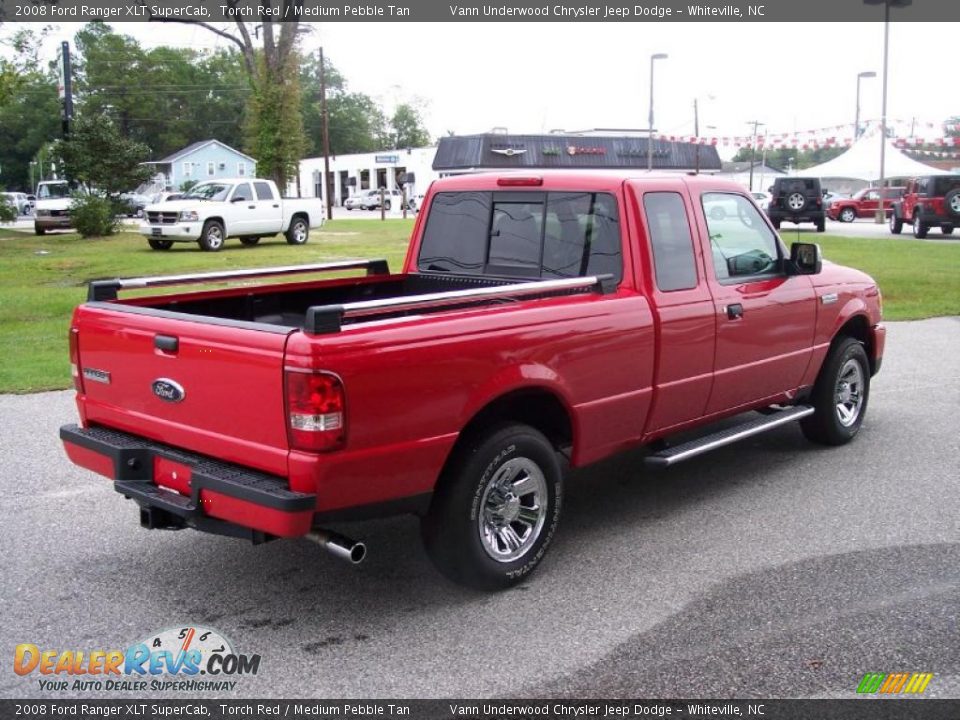 2008 Ford Ranger XLT SuperCab Torch Red / Medium Pebble Tan Photo #4