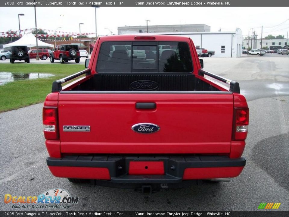 2008 Ford Ranger XLT SuperCab Torch Red / Medium Pebble Tan Photo #17