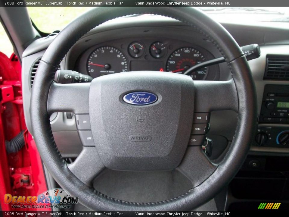 2008 Ford Ranger XLT SuperCab Torch Red / Medium Pebble Tan Photo #25