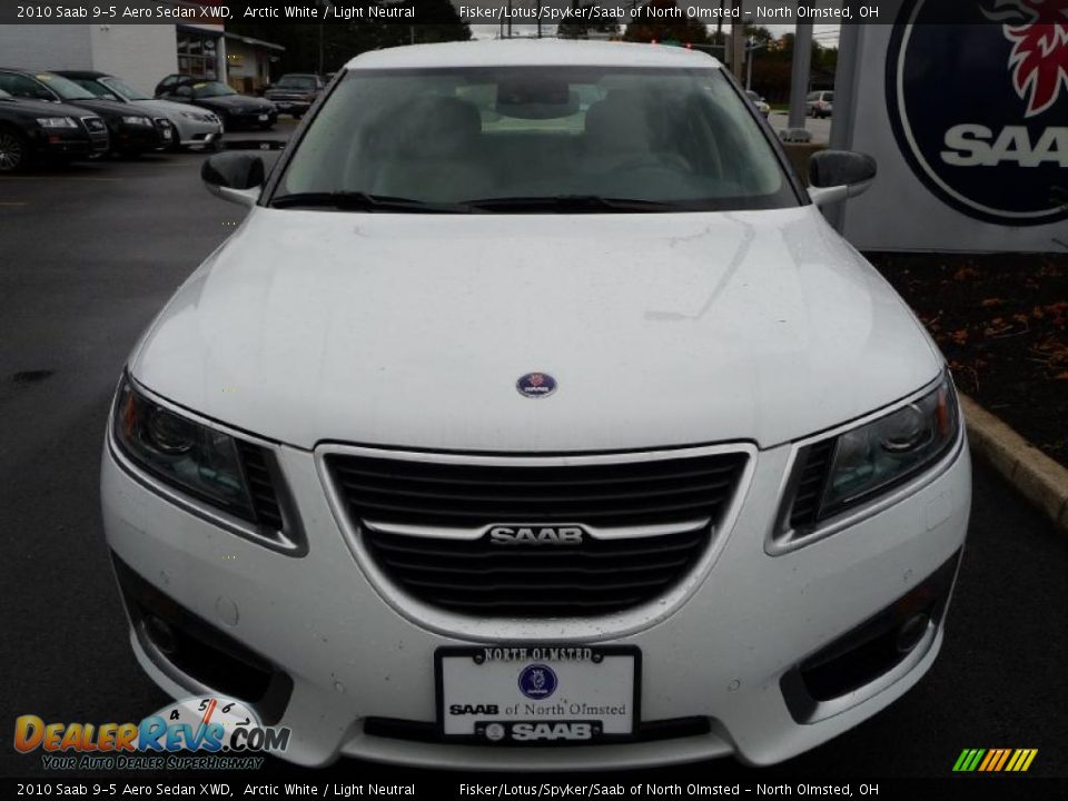 2010 Saab 9-5 Aero Sedan XWD Arctic White / Light Neutral Photo #2