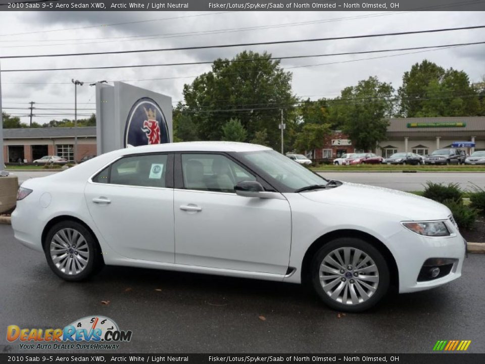 Arctic White 2010 Saab 9-5 Aero Sedan XWD Photo #3