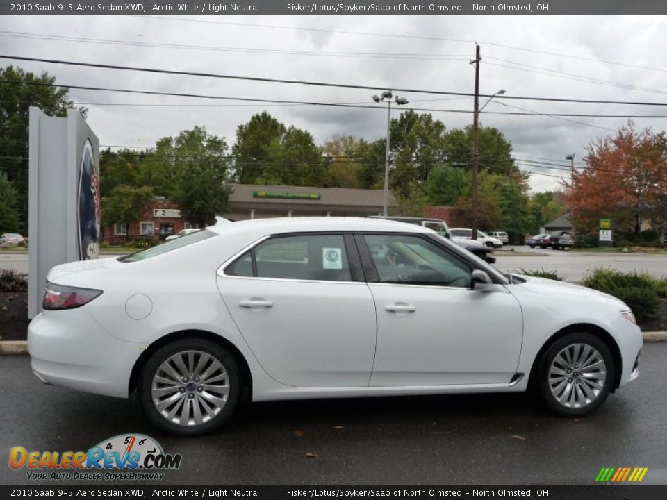 2010 Saab 9-5 Aero Sedan XWD Arctic White / Light Neutral Photo #5