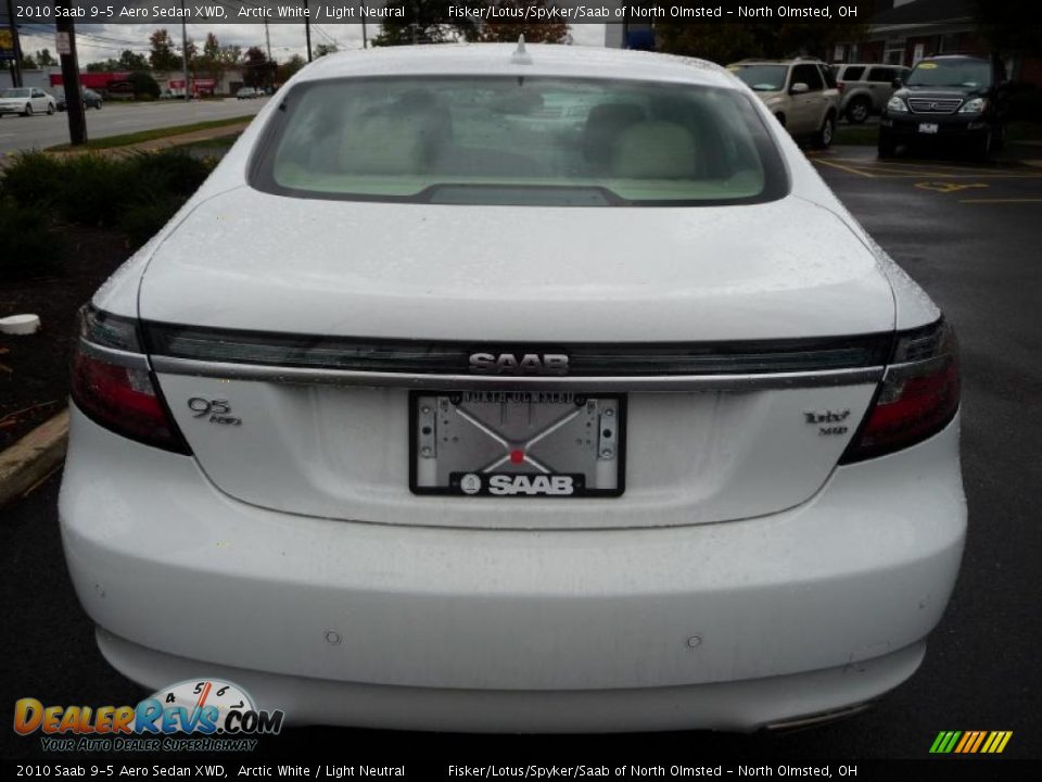 2010 Saab 9-5 Aero Sedan XWD Arctic White / Light Neutral Photo #6