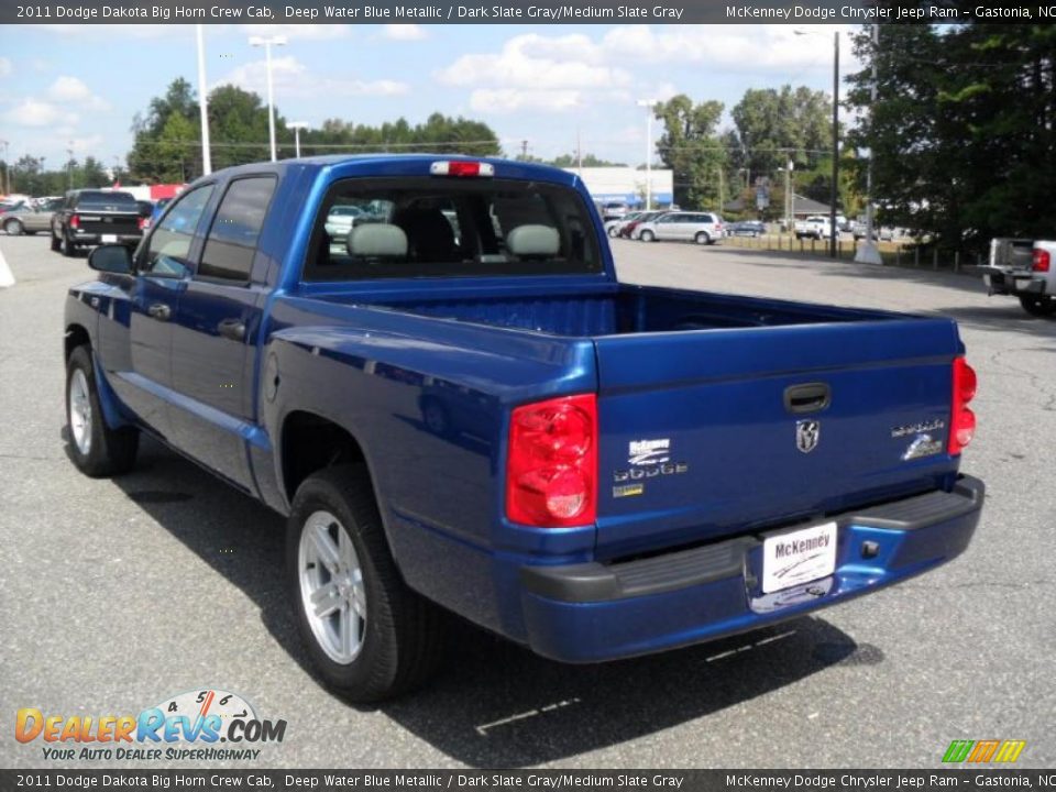 2011 Dodge Dakota Big Horn Crew Cab Deep Water Blue Metallic / Dark Slate Gray/Medium Slate Gray Photo #2