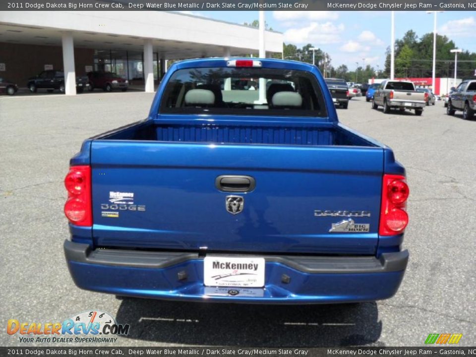 2011 Dodge Dakota Big Horn Crew Cab Deep Water Blue Metallic / Dark Slate Gray/Medium Slate Gray Photo #3