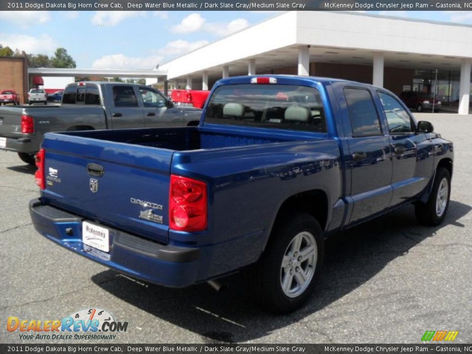 2011 Dodge Dakota Big Horn Crew Cab Deep Water Blue Metallic / Dark Slate Gray/Medium Slate Gray Photo #4