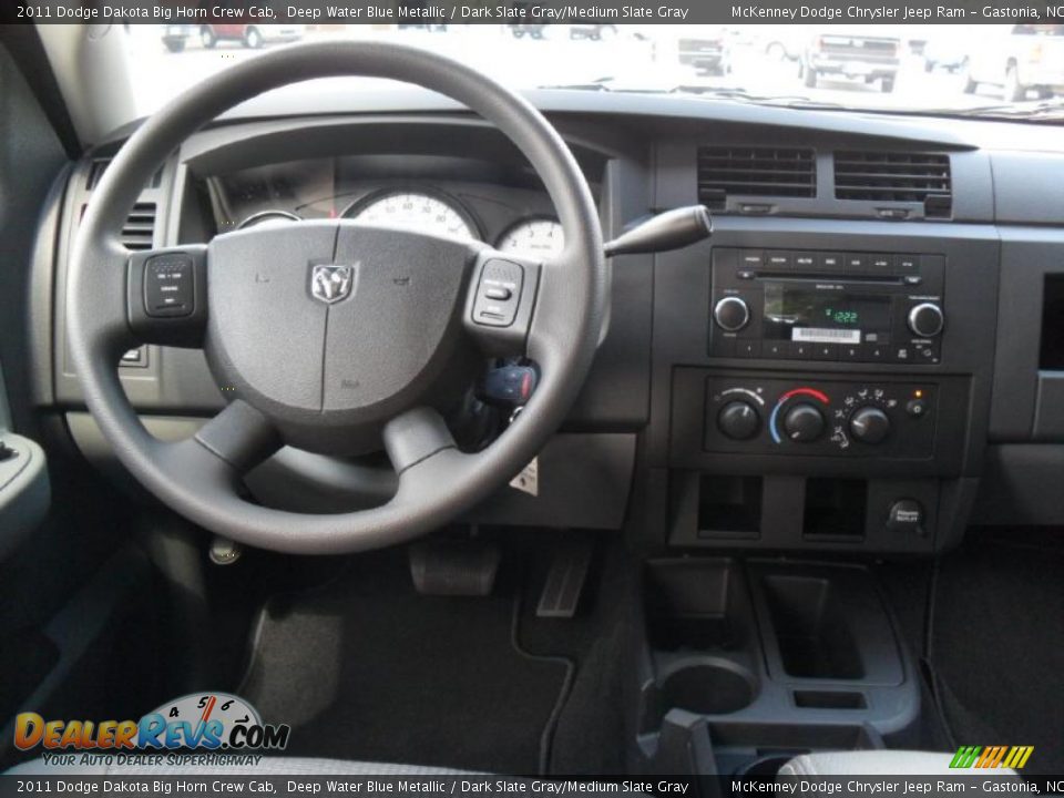 2011 Dodge Dakota Big Horn Crew Cab Deep Water Blue Metallic / Dark Slate Gray/Medium Slate Gray Photo #14