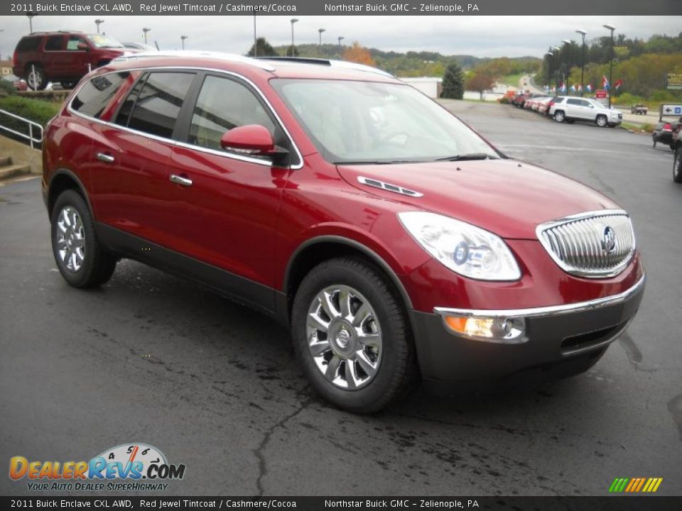 2011 Buick Enclave CXL AWD Red Jewel Tintcoat / Cashmere/Cocoa Photo #2