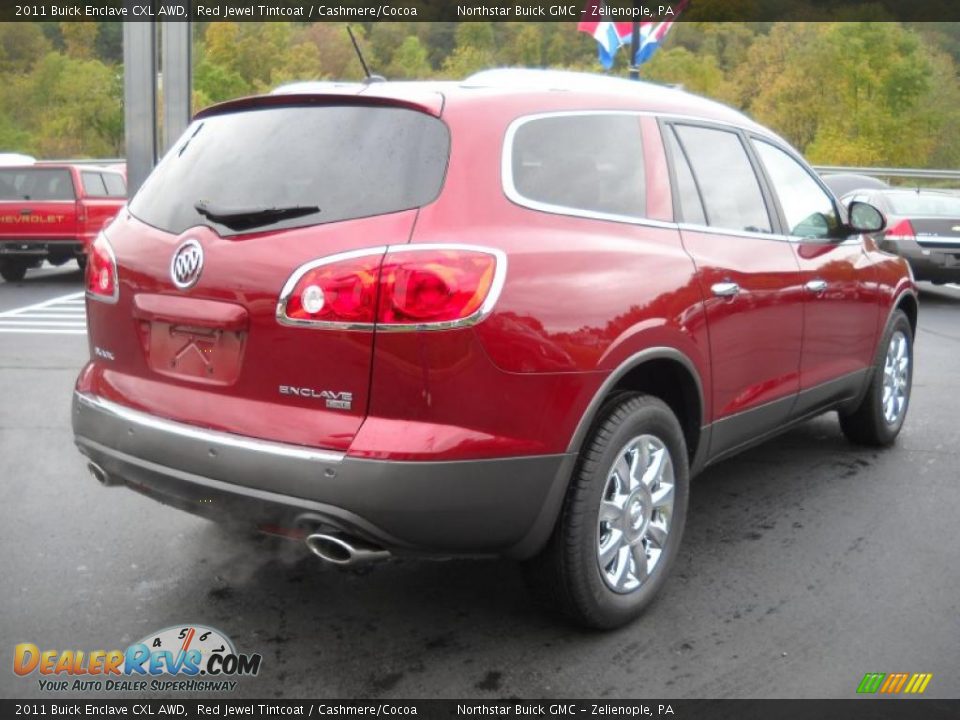 2011 Buick Enclave CXL AWD Red Jewel Tintcoat / Cashmere/Cocoa Photo #4