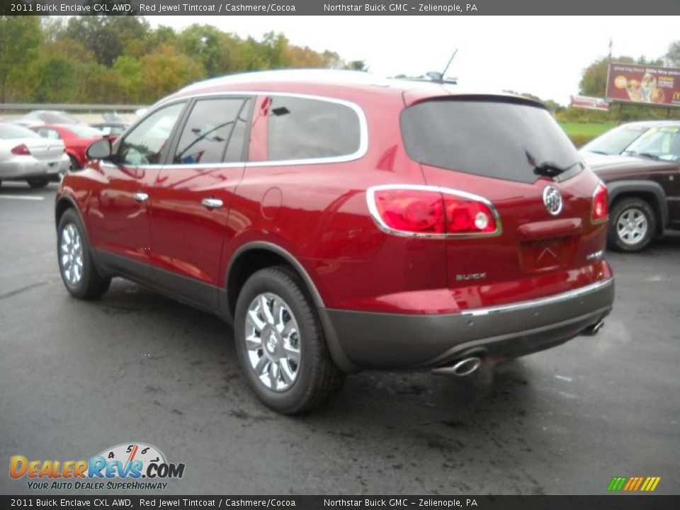 2011 Buick Enclave CXL AWD Red Jewel Tintcoat / Cashmere/Cocoa Photo #5