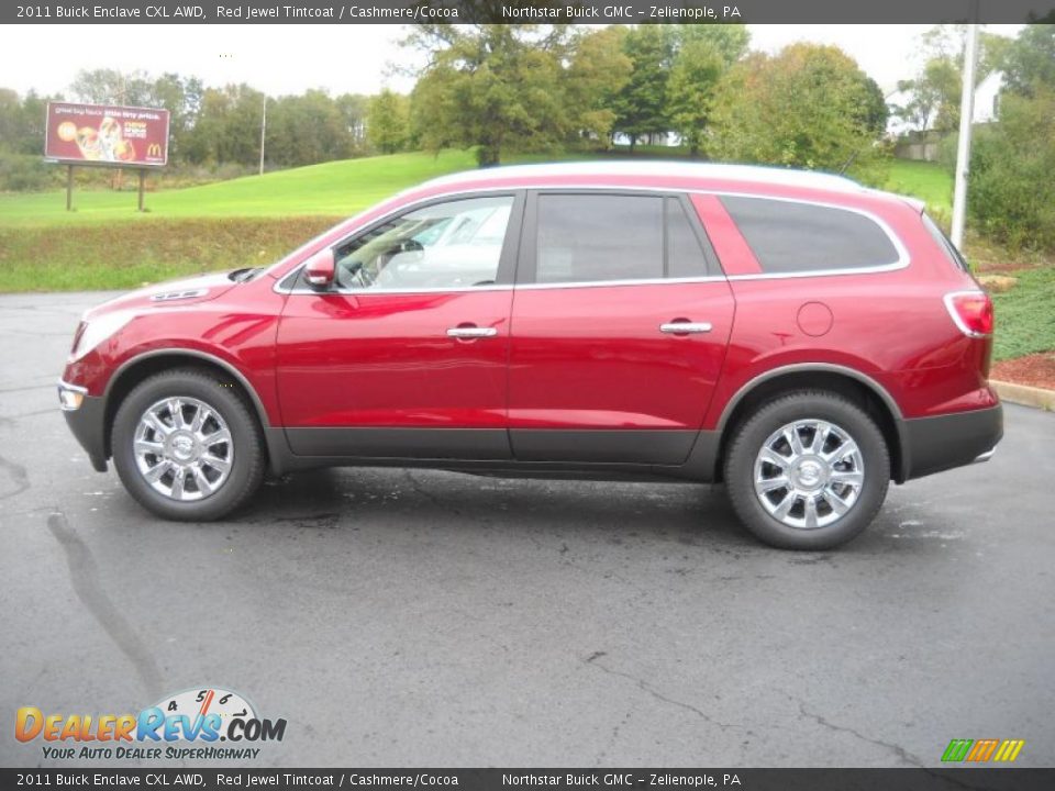 2011 Buick Enclave CXL AWD Red Jewel Tintcoat / Cashmere/Cocoa Photo #6