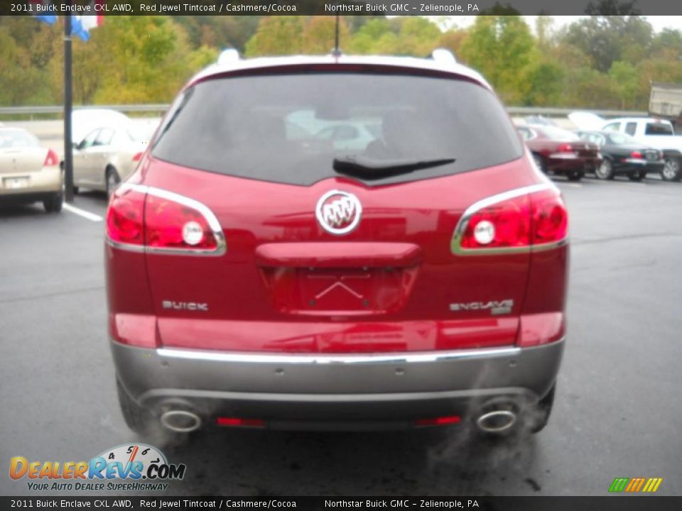 2011 Buick Enclave CXL AWD Red Jewel Tintcoat / Cashmere/Cocoa Photo #12