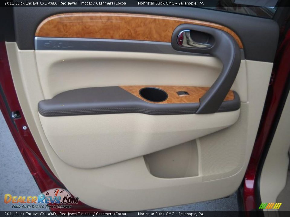 2011 Buick Enclave CXL AWD Red Jewel Tintcoat / Cashmere/Cocoa Photo #14