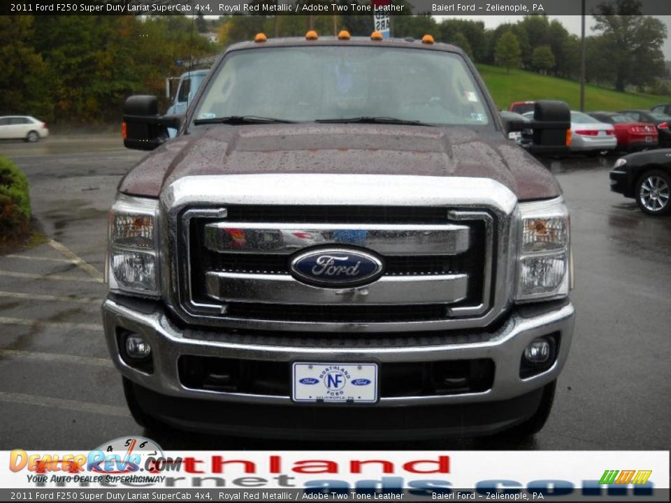 2011 Ford F250 Super Duty Lariat SuperCab 4x4 Royal Red Metallic / Adobe Two Tone Leather Photo #3