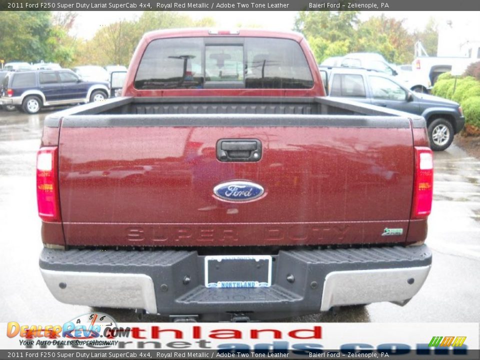 2011 Ford F250 Super Duty Lariat SuperCab 4x4 Royal Red Metallic / Adobe Two Tone Leather Photo #7