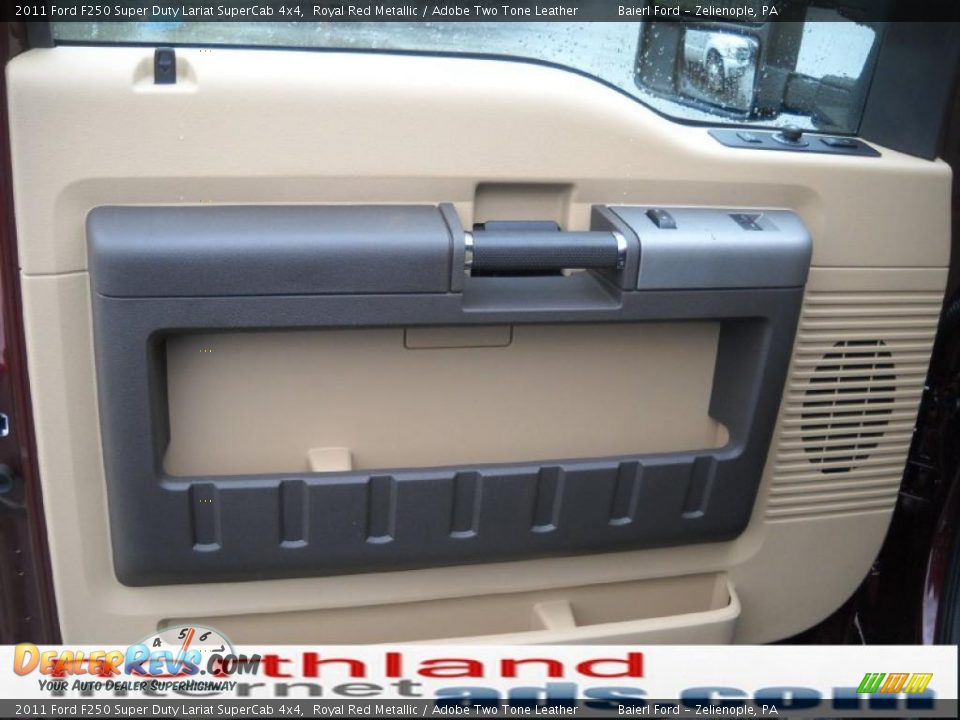 2011 Ford F250 Super Duty Lariat SuperCab 4x4 Royal Red Metallic / Adobe Two Tone Leather Photo #9