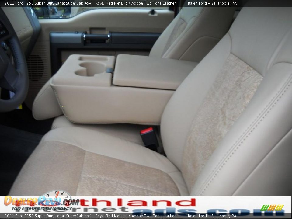 2011 Ford F250 Super Duty Lariat SuperCab 4x4 Royal Red Metallic / Adobe Two Tone Leather Photo #11