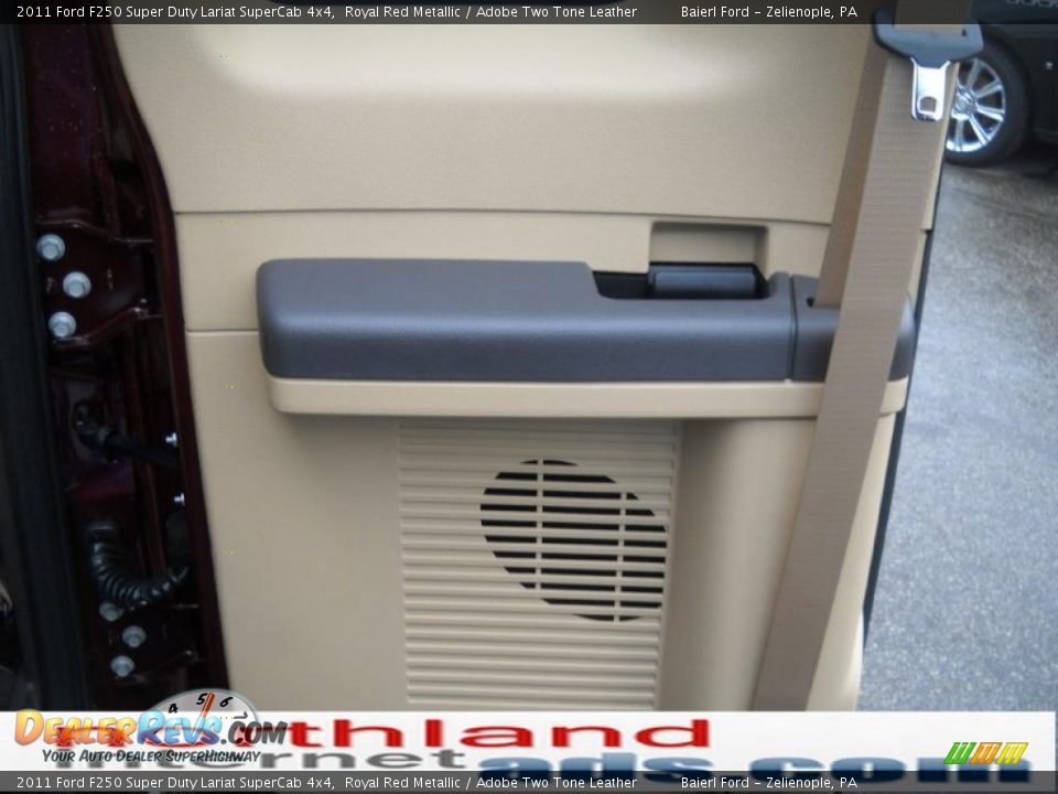 2011 Ford F250 Super Duty Lariat SuperCab 4x4 Royal Red Metallic / Adobe Two Tone Leather Photo #13