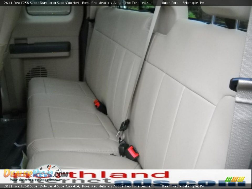 2011 Ford F250 Super Duty Lariat SuperCab 4x4 Royal Red Metallic / Adobe Two Tone Leather Photo #15