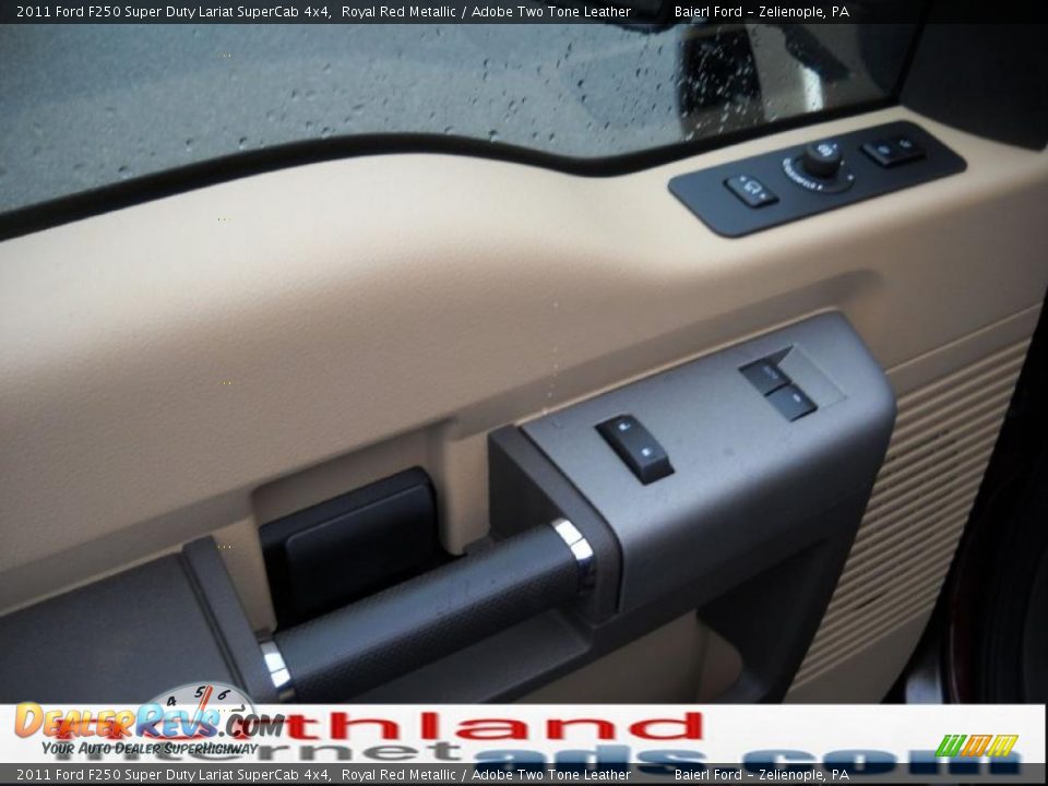 2011 Ford F250 Super Duty Lariat SuperCab 4x4 Royal Red Metallic / Adobe Two Tone Leather Photo #16