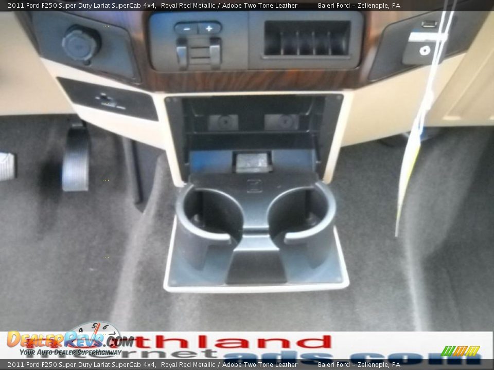 2011 Ford F250 Super Duty Lariat SuperCab 4x4 Royal Red Metallic / Adobe Two Tone Leather Photo #18