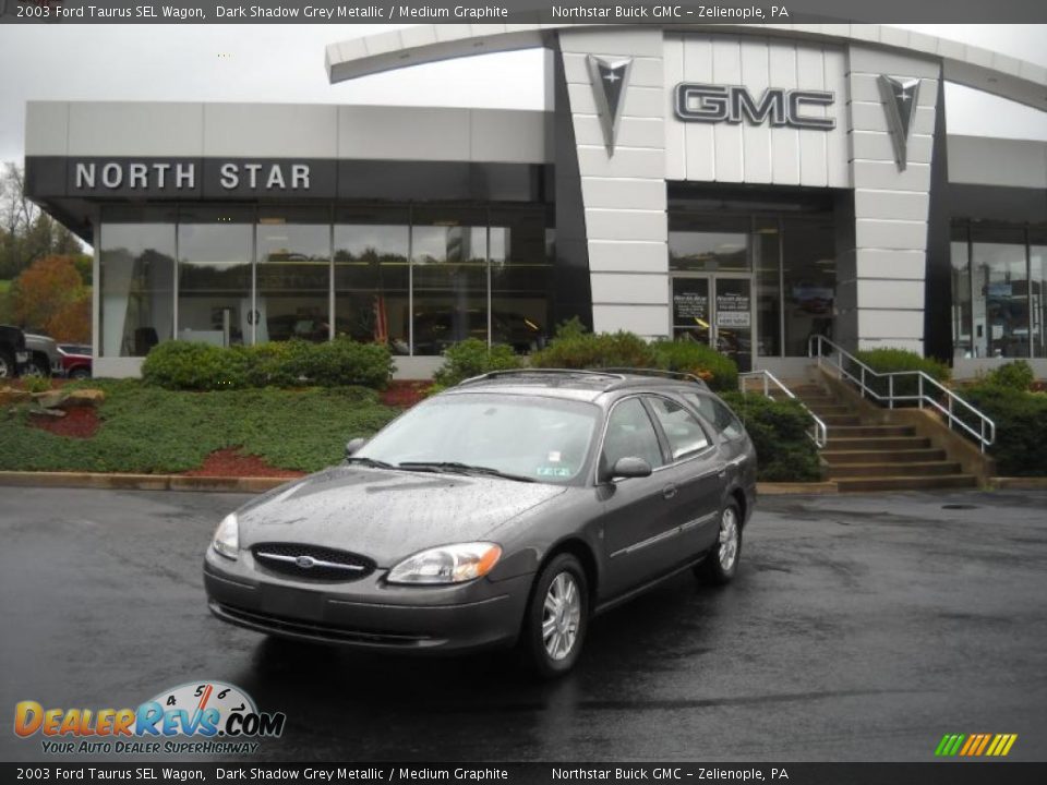 2003 Ford Taurus SEL Wagon Dark Shadow Grey Metallic / Medium Graphite Photo #1