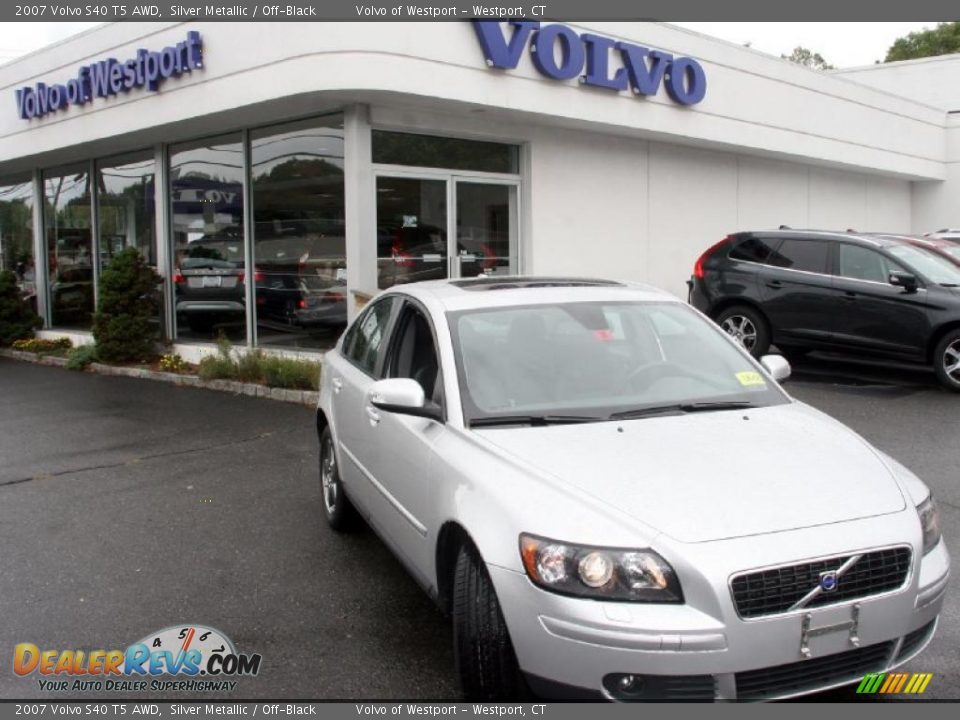 2007 Volvo S40 T5 AWD Silver Metallic / Off-Black Photo #1