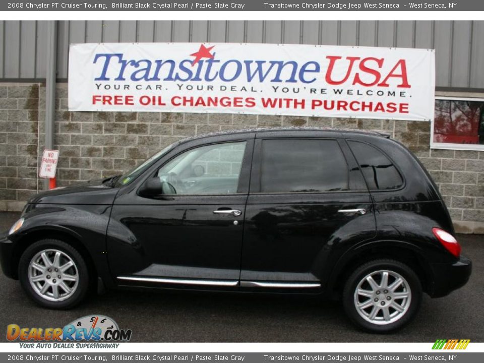 2008 Chrysler PT Cruiser Touring Brilliant Black Crystal Pearl / Pastel Slate Gray Photo #14