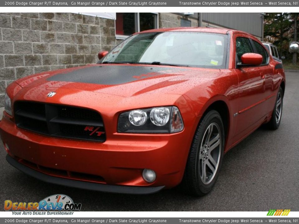 2006 Dodge Charger R/T Daytona Go Mango! Orange / Dark Slate Gray/Light Graystone Photo #1