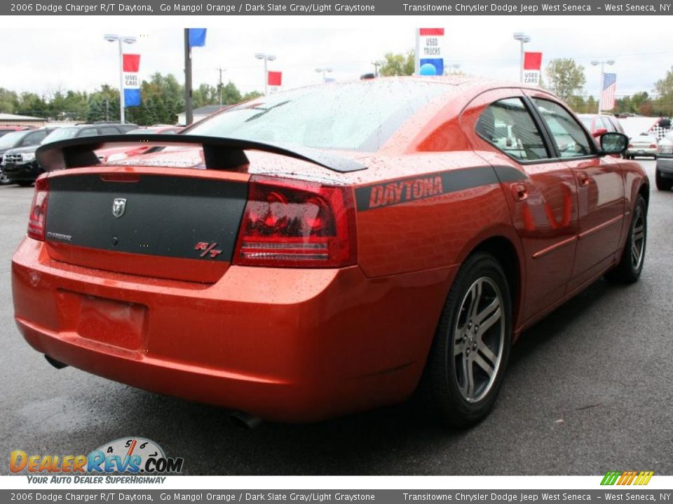 2006 Dodge Charger R/T Daytona Go Mango! Orange / Dark Slate Gray/Light Graystone Photo #2
