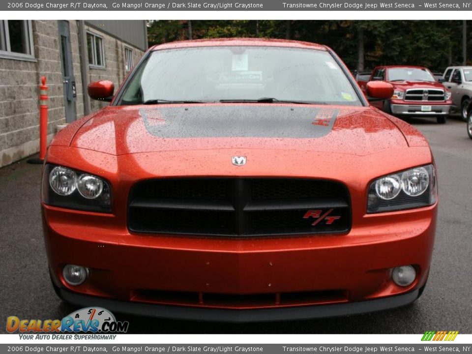 2006 Dodge Charger R/T Daytona Go Mango! Orange / Dark Slate Gray/Light Graystone Photo #6